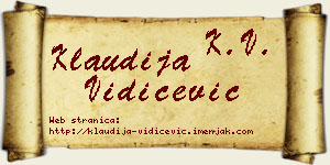 Klaudija Vidičević vizit kartica